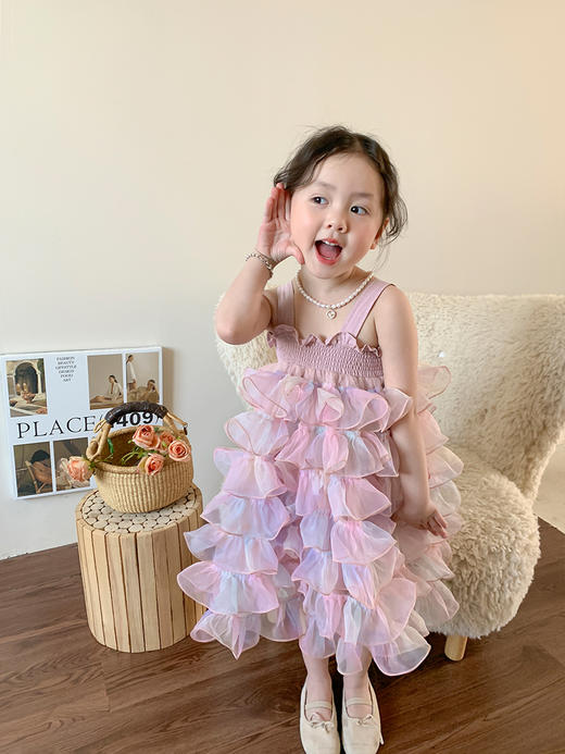 【吊带蓬蓬纱裙】维木童装女童连衣裙2024夏季新款儿童韩版吊带公主裙纱裙宝宝裙子 商品图0