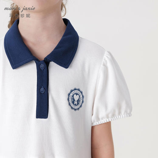[凉感快干]马克珍妮女童活力校园运动连衣裙Polo领裙子夏装240666 商品图3
