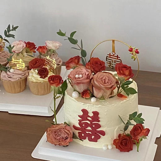 【婚礼蛋糕】-结婚蛋糕/鲜花蛋糕 商品图0