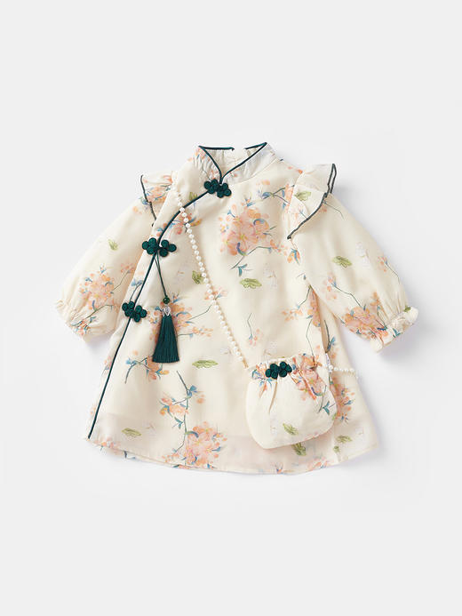 婴儿新中式旗袍盘扣裙2024春季女宝宝公主连衣裙女童春秋裙子 商品图4