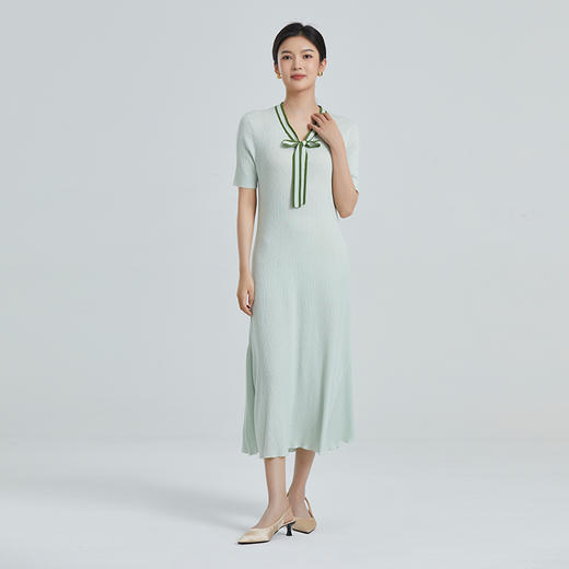 东黎 • 山羊绒女士春夏精纺百搭中长款连衣裙 4221 商品图1