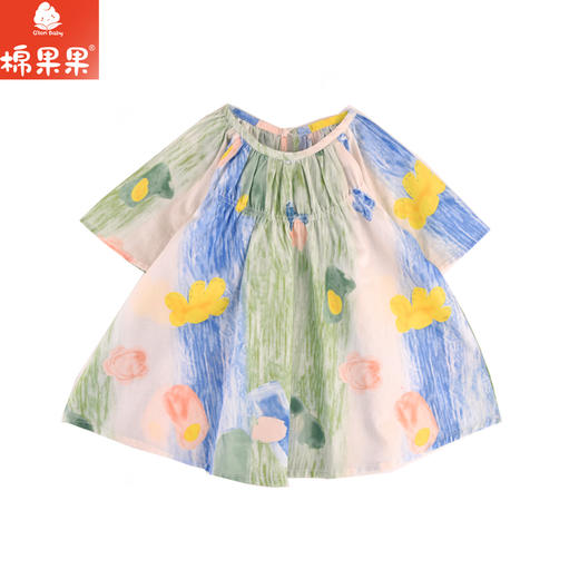 棉果果夏季新品女童纯棉巴厘纱套头娃娃衫M222140424231 商品图0