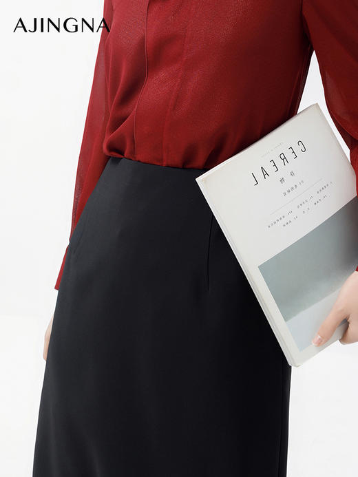 【商场同款】阿菁娜2024春季新款优雅简约直身裙A29C113057 商品图4