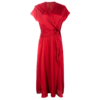 【预售5天】夏季新款重磅真丝连衣裙气质酒红色收腰显瘦中长裙ZYL00043 商品缩略图4