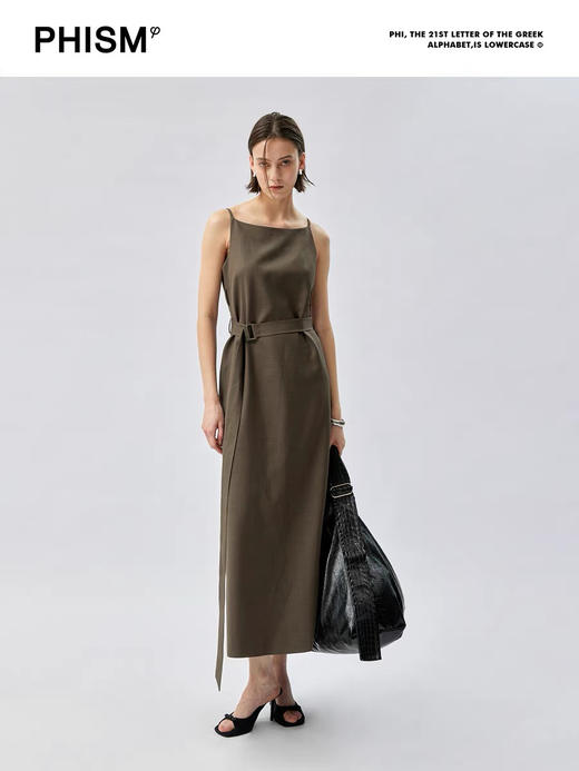 单腰带吊带裙 商品图0