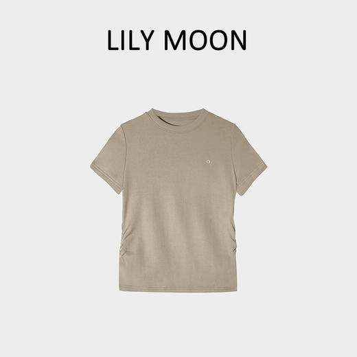 【现货】Lilymoon24夏新款短款装饰线小圆领T恤舒适时尚休闲百搭打底 商品图4