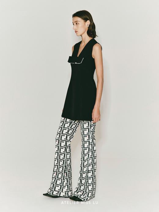 【午月夜】蝴蝶结撞色收腰A字无袖连衣裙 商品图3