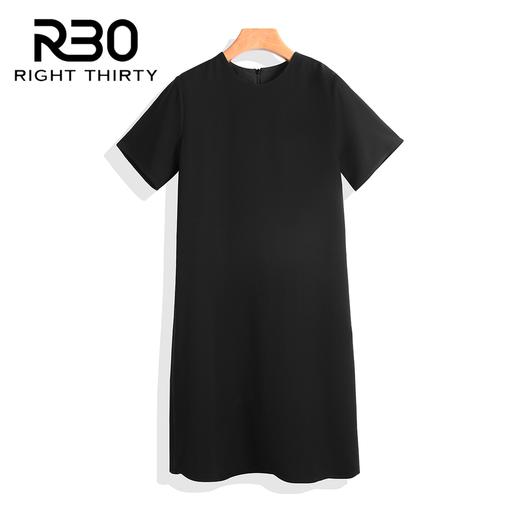【破价】R30 【不过时】春夏款气质百搭半袖小黑裙圆领短袖裙子通勤连衣裙 N24LE01286【现货】 商品图1