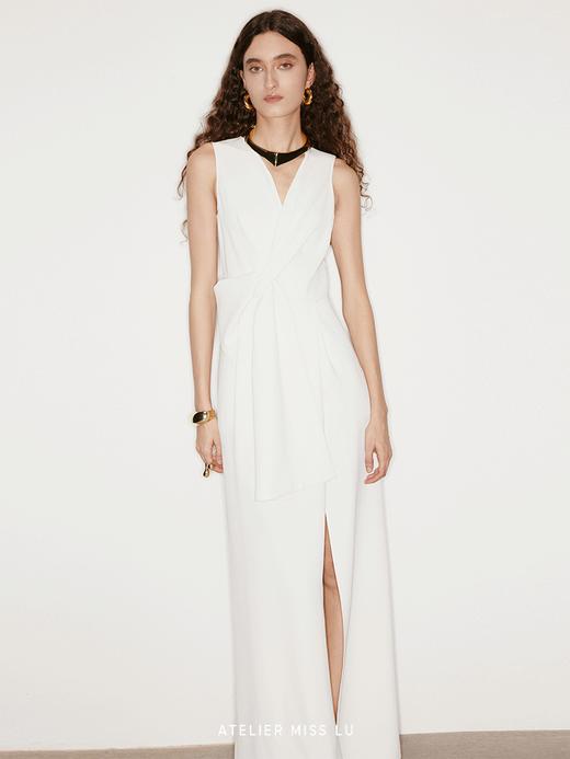 【月光舒曼】立体纽结设计侧开叉长礼裙 商品图3