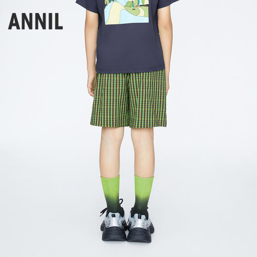 男童运动风格子中裤裤子夏季新款安奈儿童装实体店同款AB426656 商品图2