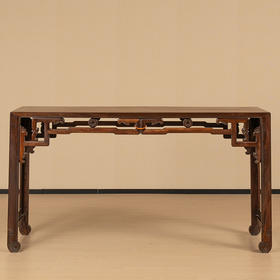 清 红木拐子云纹四面平条桌