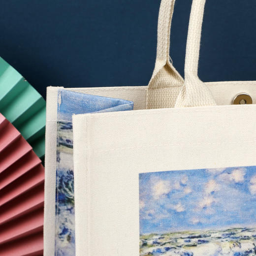 油画覆膜帆布托特包手提包手拎外出单肩购物袋大容量定制帆布袋 商品图1