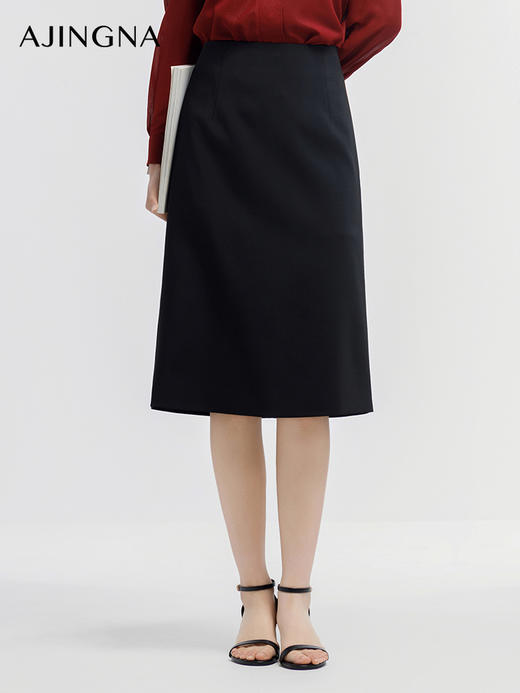 【商场同款】阿菁娜2024春季新款优雅简约直身裙A29C113057 商品图1