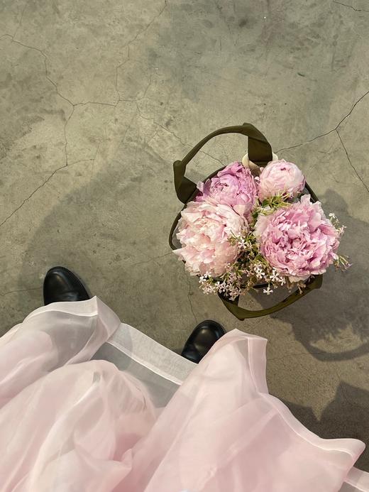 ECOLE DE CURIOSITES 真丝欧根纱面料轻粉半身裙 商品图4