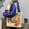 美术馆梵高名画手绘女单肩手提帆布包大学生书包 商品缩略图2
