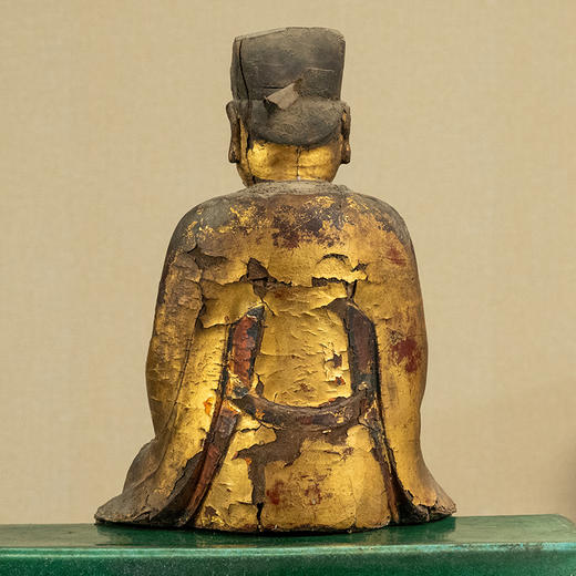 清 木胎金漆文官造像 商品图2