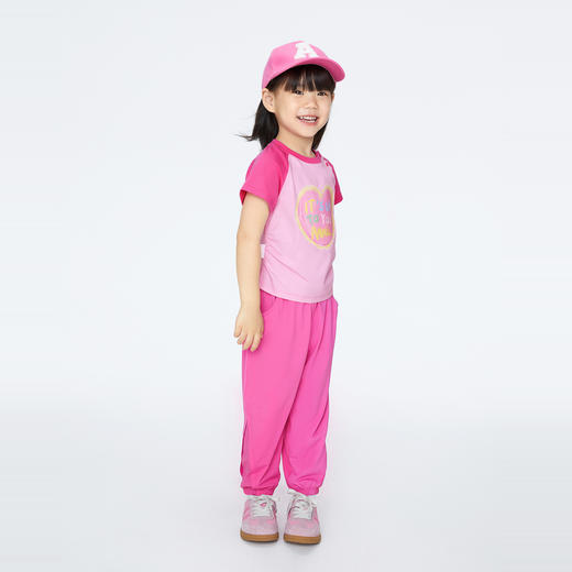 女童甜酷全棉T恤圆领短袖夏季新款安奈儿童装实体店同款XG421705 商品图5