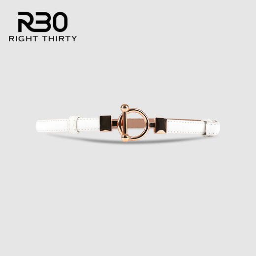 R30 简约百搭高级感牛皮扣环细腰带 N24DTLK232 商品图2