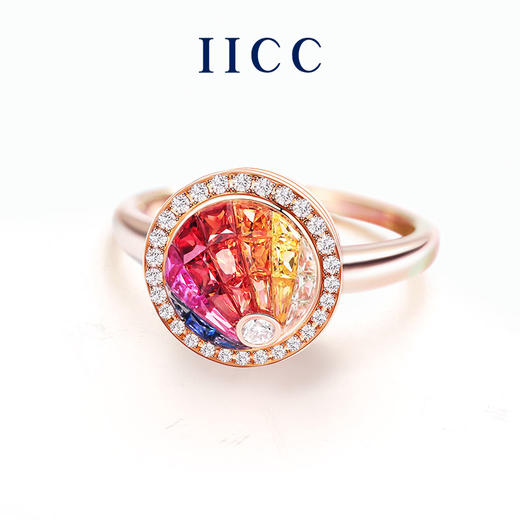 Fanci范琦×IICC珠宝【彩虹系列】霁虹戒指天然彩色蓝宝石指环彩宝手饰首饰 下单即赠（IICC珠宝专属礼盒）+顺丰空运+运费险 商品图0