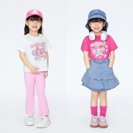 女童圆领短袖针织衫夏季新款安奈儿童装实体店同款XG421696 商品图3