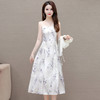 QYM SLA411-L印花雪纺修身时尚连衣裙外披两件套 商品缩略图2