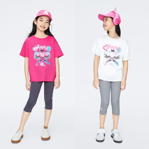 女童趣味全棉T恤圆领短袖夏季新款安奈儿童装实体店同款AG421776 商品图3