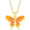 梦蝶 黄色18k金蝴蝶吊坠精美工艺彩蝶挂坠礼物MEMORA诗普琳KP219501 商品缩略图4