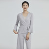 东黎 • 山羊绒女士春夏季精纺V领喇叭袖系带开衫 4218 商品缩略图0