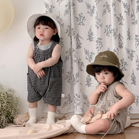 【宽松舒适，时髦新潮！】宝宝夏季新款套装无袖背心男童，韩版休闲宽松连体裤婴儿洋气两件套！