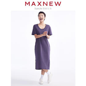 【裙装】女装MAX柔棉U领凉感百搭长裙 1N2225309