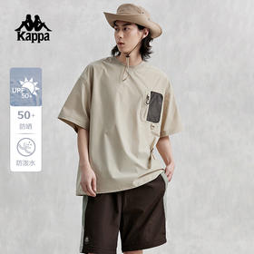 Kappa卡帕短袖2024新款情侣男女夏运动圆领防泼水T恤休闲防晒半袖K0EX2TH35D