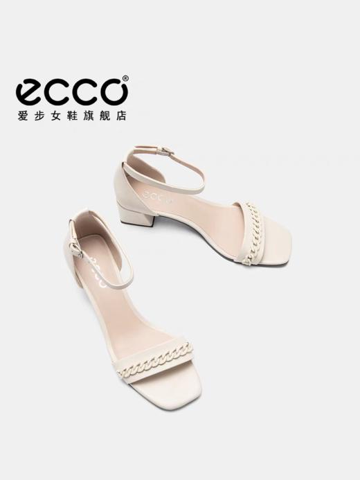 【女鞋开新季】【新品】BF楼 ECCO爱步凉鞋女 春夏新款真皮法式粗跟高跟凉鞋女鞋 塑雅213343吊牌价1999现价1799 商品图1