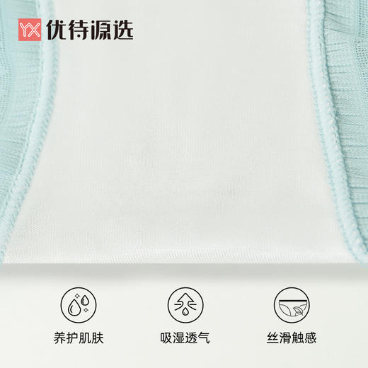 【39元3条，下单拍3】软糯棉感莫代尔内裤女士春夏款中腰三角短裤蕾丝边YXNW010 商品图2