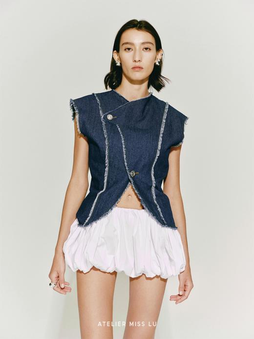 【奶油糖霜】压褶设计花苞短裤 商品图3