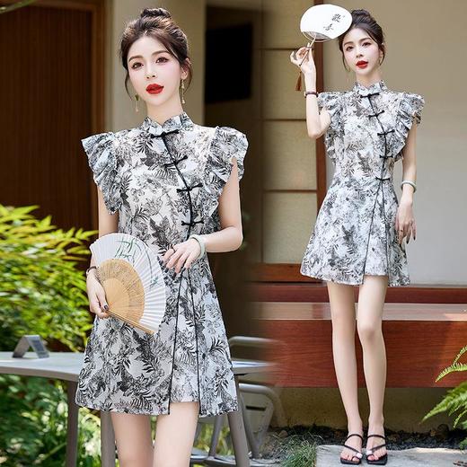 【预订·最迟6天发货】短裤套装女2024夏国风新款小个子遮肚子炸街洋气新中式甜辣两件套 商品图2