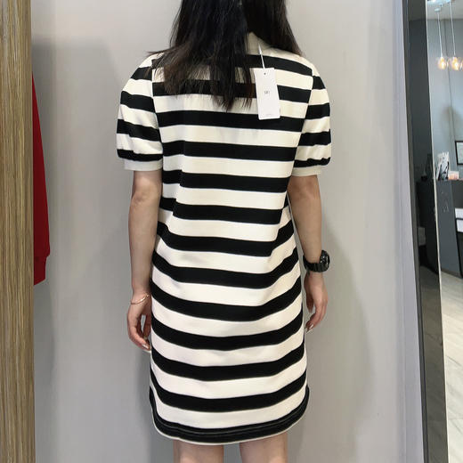 17GD翻领半拉链条纹针织短袖连衣裙40219(条纹） 春季 407301032105 商品图2