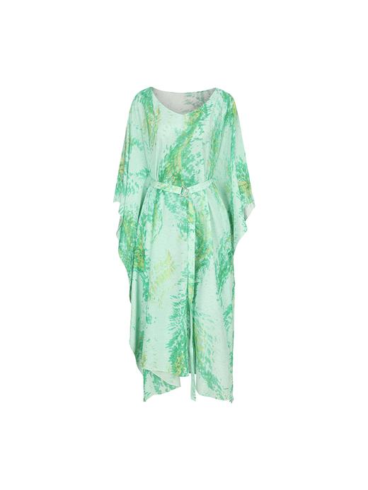 【森之谷】品牌定染印花立裁桑蚕丝连衣裙 商品图4