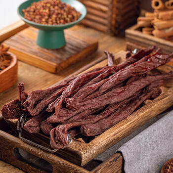 蒙都 超干粗条牛肉干 香辣味200g 约九成风干 零食 肉干肉脯 清真 商品图5