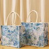 莫奈花园提花油画DIY托特包购物袋手提袋女生小清新麻布袋子定制 商品缩略图5