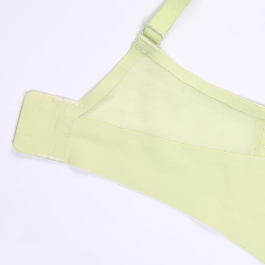 都市丽人Vbra内衣浪漫蕾丝边内衣女泳布文胸无尺码3/4杯薄款无钢圈二排扣LB46K8 商品图6