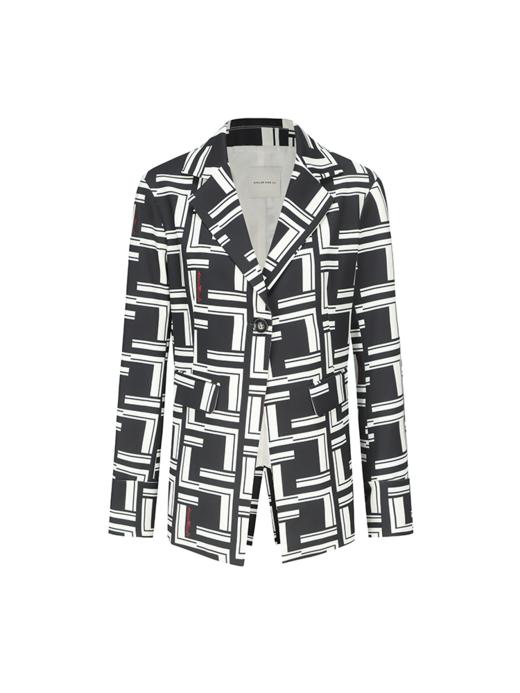 【光之舞】品牌定制字母印花垫肩西装外套 商品图4