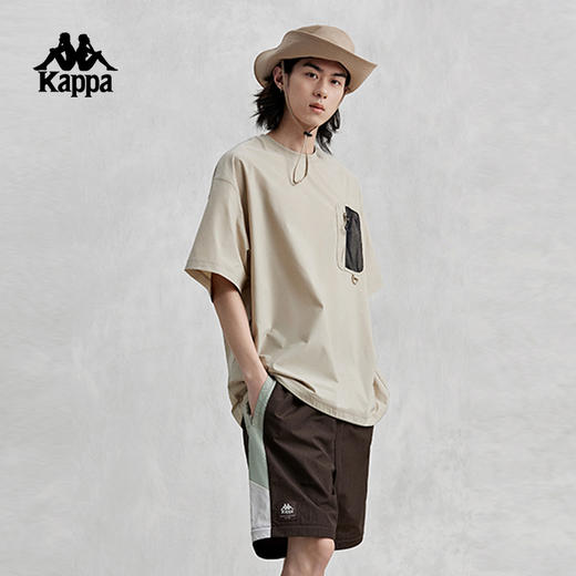 Kappa卡帕短袖2024新款情侣男女夏运动圆领防泼水T恤休闲防晒半袖K0EX2TH35D 商品图4