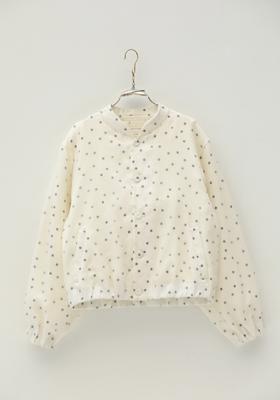 ECOLE DE CURIOSITES 丝绸欧根纱波点夹克外套