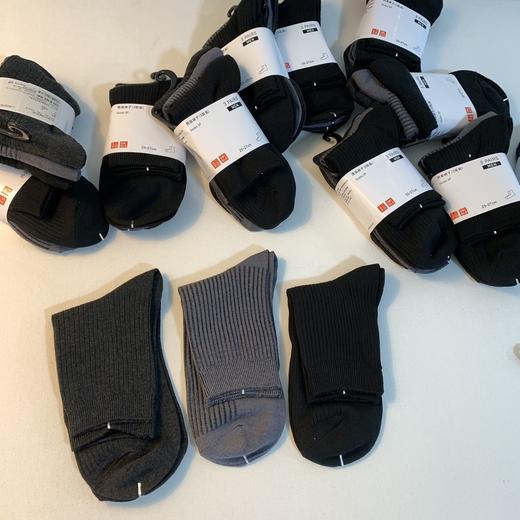 特价出~ U家男款竖纹理中通袜（一卡3双 ） 商品图14