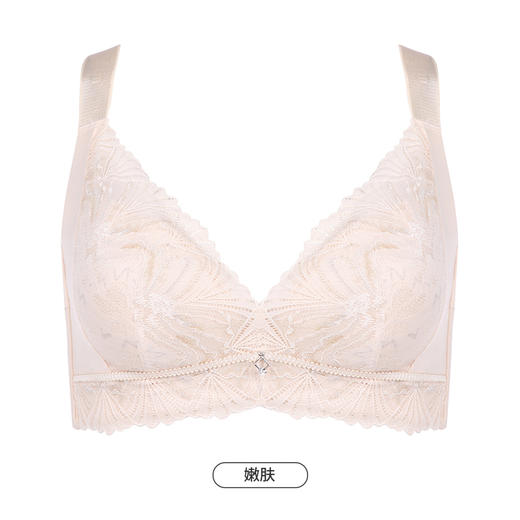 都市丽人美体纤塑中塑调整型内衣女蕾丝塑身C杯3/4杯超薄文胸无钢圈四排扣LJ43C7 商品图10