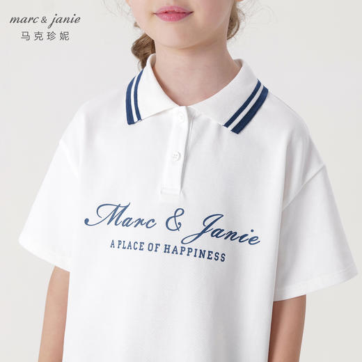 【凉感快干】马克珍妮女童活力校园运动polo衫短袖上衣夏装240596 商品图3
