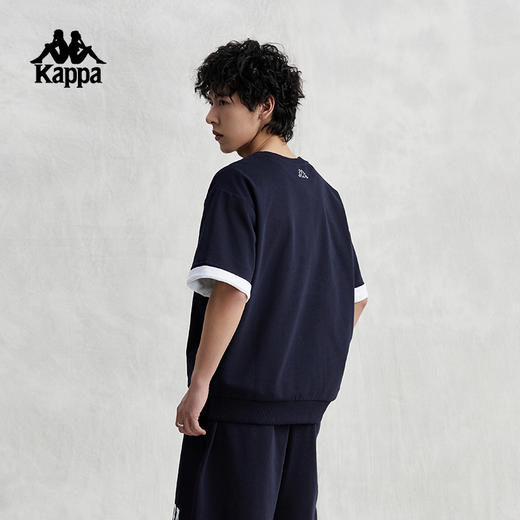 Kappa卡帕复古短袖2024新款男女夏简约运动上衣字母T恤休闲半袖K0EX2TD04D 商品图3