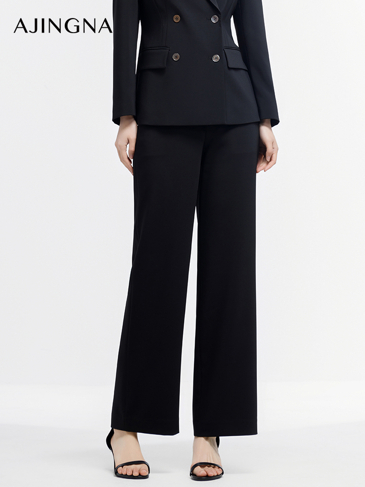 【踏青甄选价】阿菁娜春季新款时髦直筒西裤A29C110009