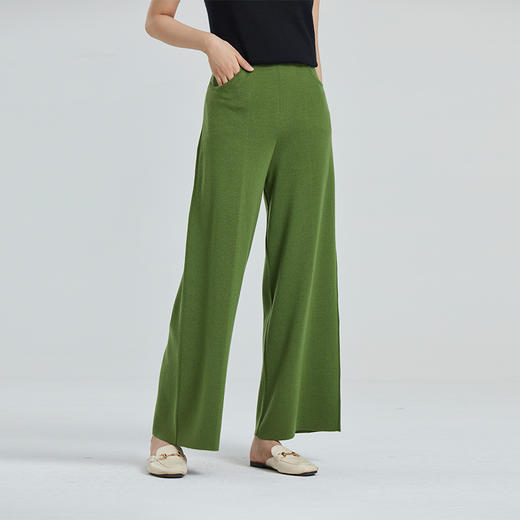 东黎 • 山羊绒 女士春夏季精纺垂感显瘦阔腿裤  4201 商品图1