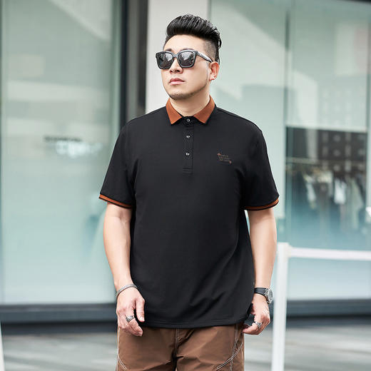 【新款DMH】大依优型大码男装短袖Polo衫翻领加肥加大休闲肥佬男上衣夏季半袖胖子潮款 商品图1